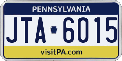 PA license plate JTA6015