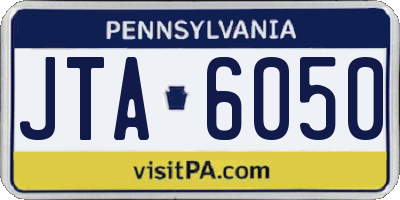 PA license plate JTA6050