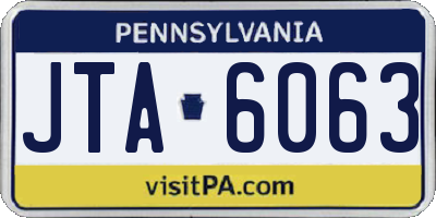 PA license plate JTA6063