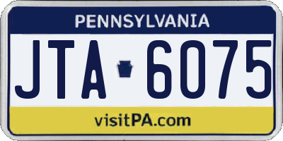 PA license plate JTA6075