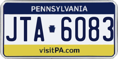 PA license plate JTA6083