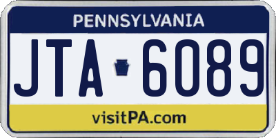 PA license plate JTA6089