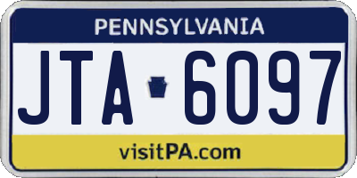 PA license plate JTA6097