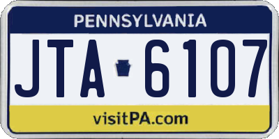 PA license plate JTA6107