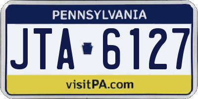 PA license plate JTA6127