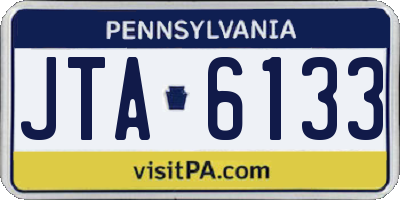 PA license plate JTA6133