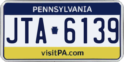 PA license plate JTA6139