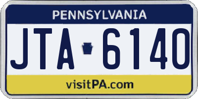 PA license plate JTA6140