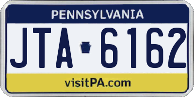 PA license plate JTA6162
