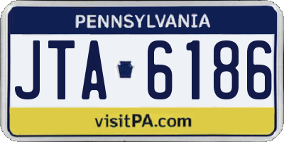 PA license plate JTA6186