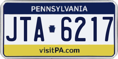 PA license plate JTA6217