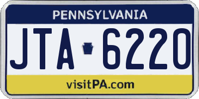 PA license plate JTA6220