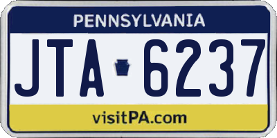 PA license plate JTA6237