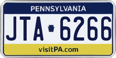 PA license plate JTA6266