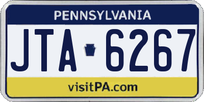 PA license plate JTA6267