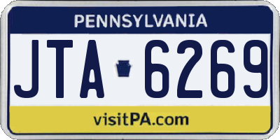 PA license plate JTA6269