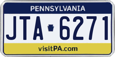 PA license plate JTA6271