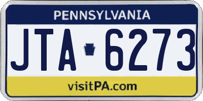 PA license plate JTA6273