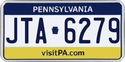 PA license plate JTA6279
