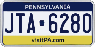 PA license plate JTA6280