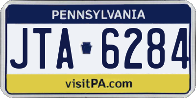 PA license plate JTA6284