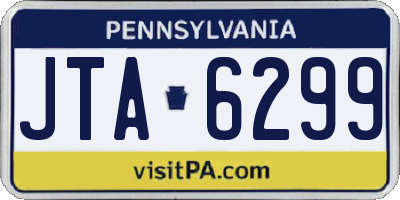 PA license plate JTA6299