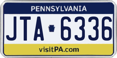 PA license plate JTA6336