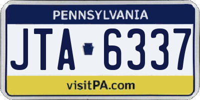 PA license plate JTA6337
