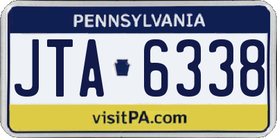 PA license plate JTA6338