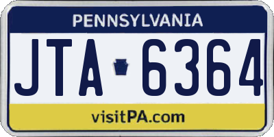 PA license plate JTA6364