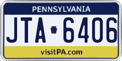 PA license plate JTA6406