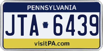 PA license plate JTA6439