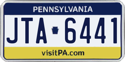 PA license plate JTA6441