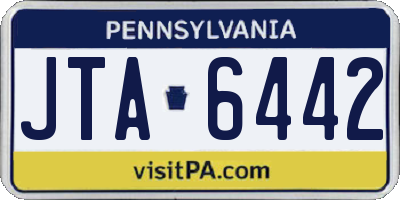 PA license plate JTA6442