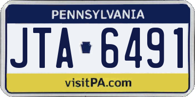 PA license plate JTA6491