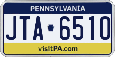 PA license plate JTA6510