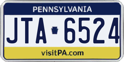 PA license plate JTA6524