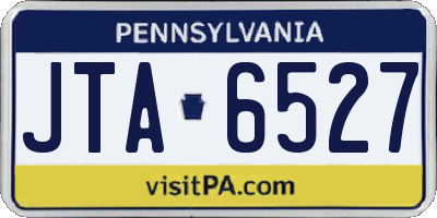 PA license plate JTA6527