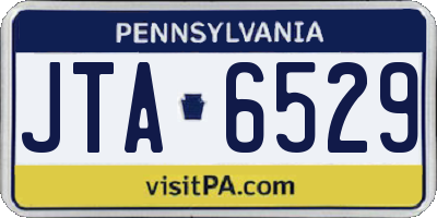 PA license plate JTA6529