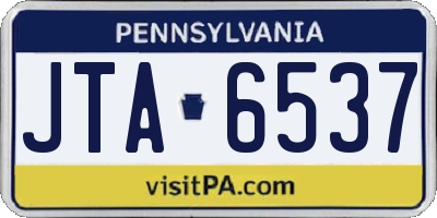 PA license plate JTA6537