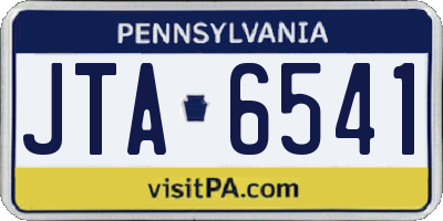 PA license plate JTA6541