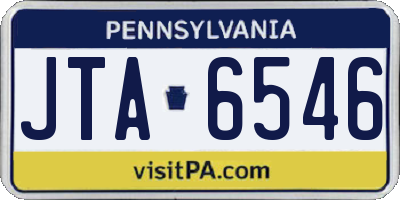 PA license plate JTA6546
