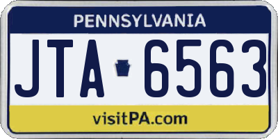 PA license plate JTA6563