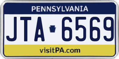 PA license plate JTA6569