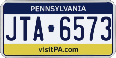PA license plate JTA6573