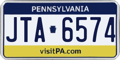 PA license plate JTA6574