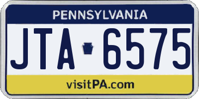 PA license plate JTA6575
