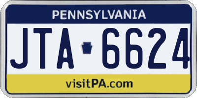 PA license plate JTA6624