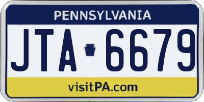 PA license plate JTA6679