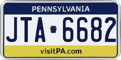 PA license plate JTA6682